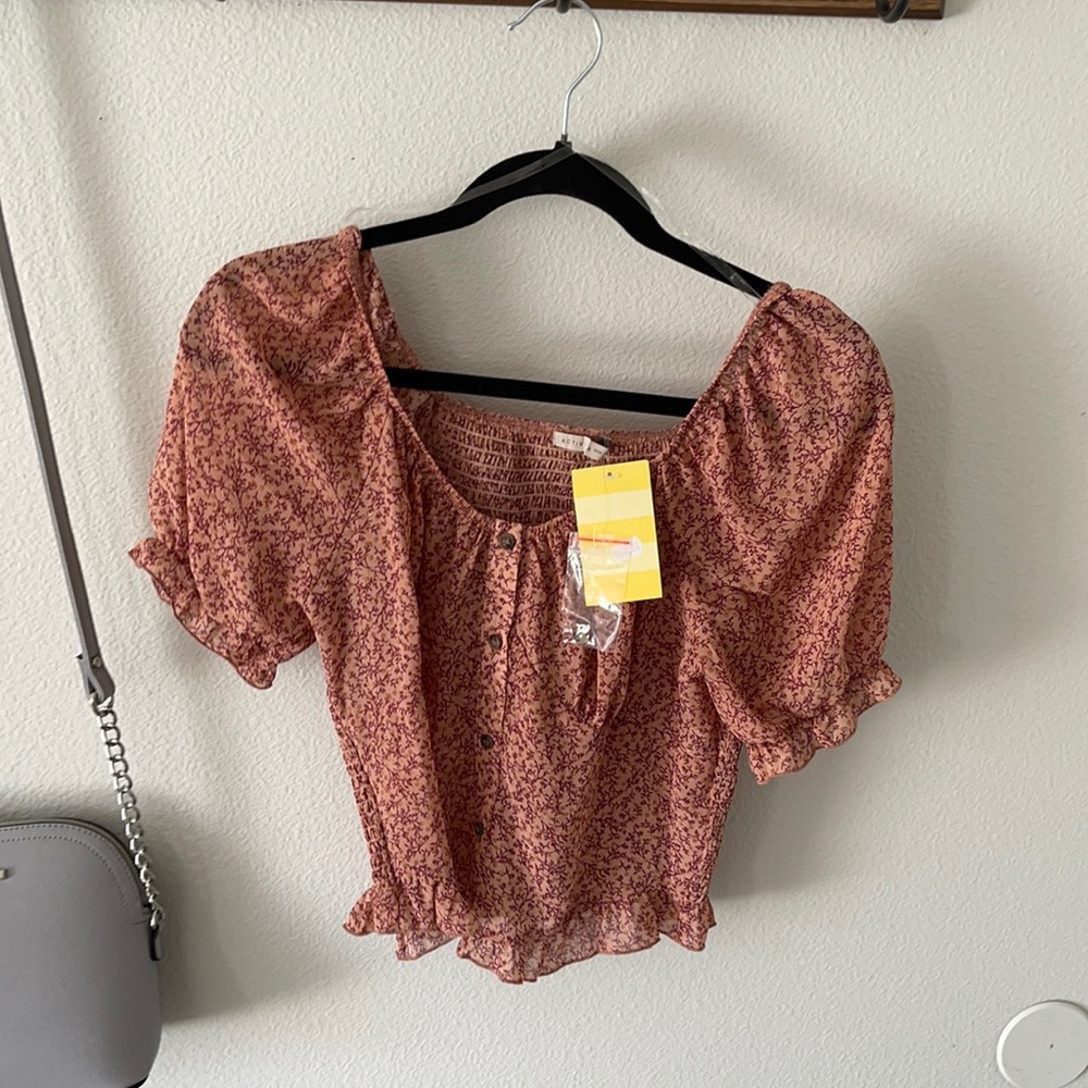 Active USA sheer blouse size M